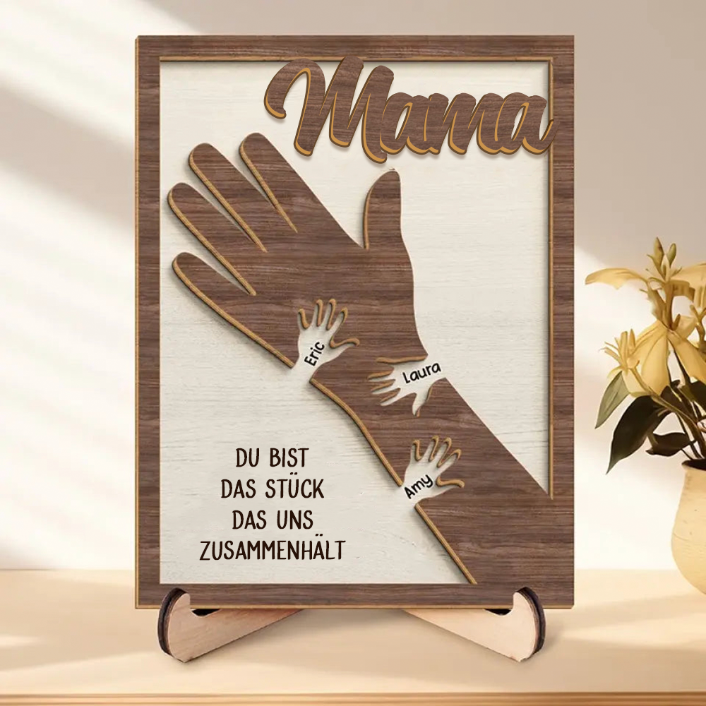 Personalisierte Holztafel für Papa, Mama