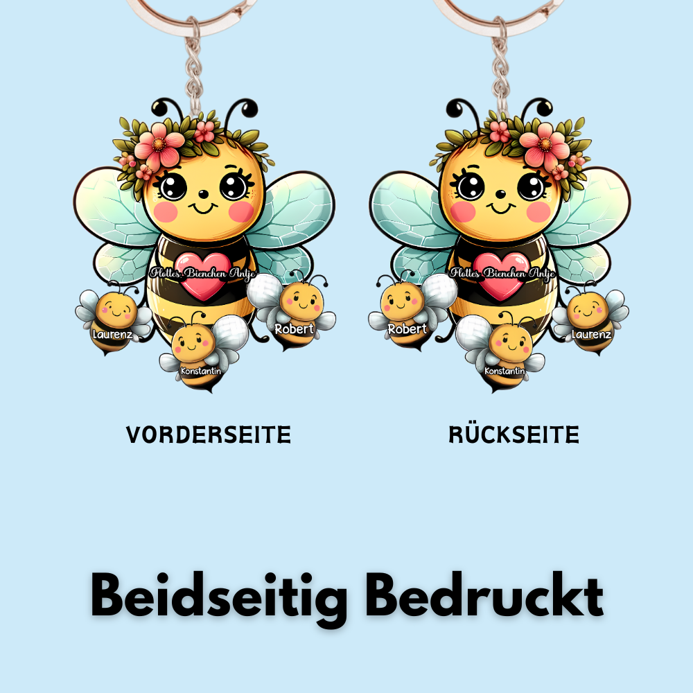 Bienen-Personalisiertes Acryl-Schlüsselanhänger für Oma und Mama