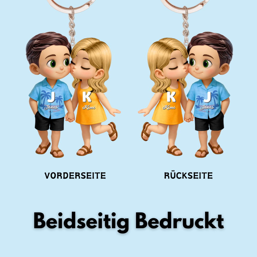 Sommer Paare-Personalisierter Acryl-Schlüsselanhänger Geschenke für Verliebte