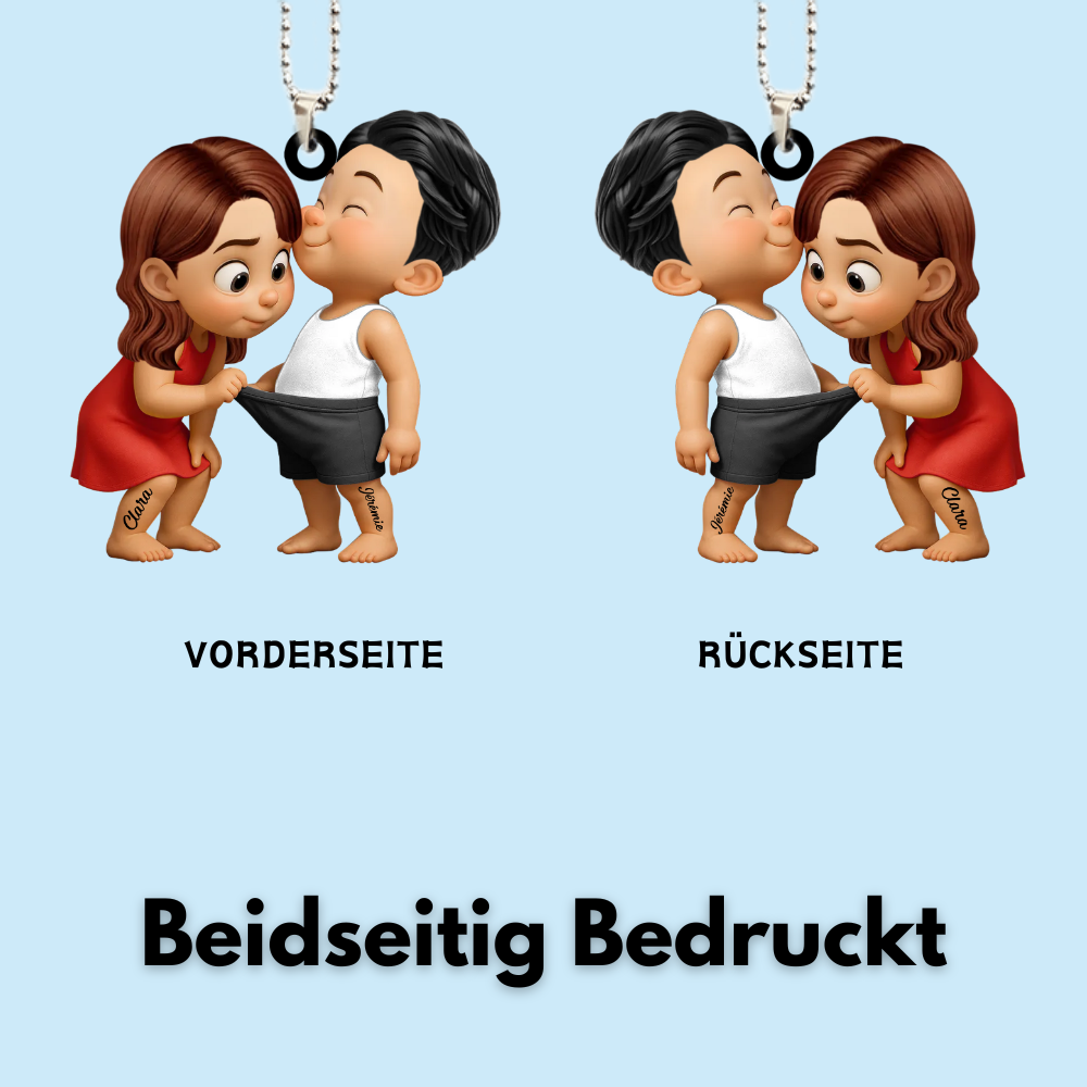 Personalisierter Acrylanhänger mit Namen Geschenk für Paar