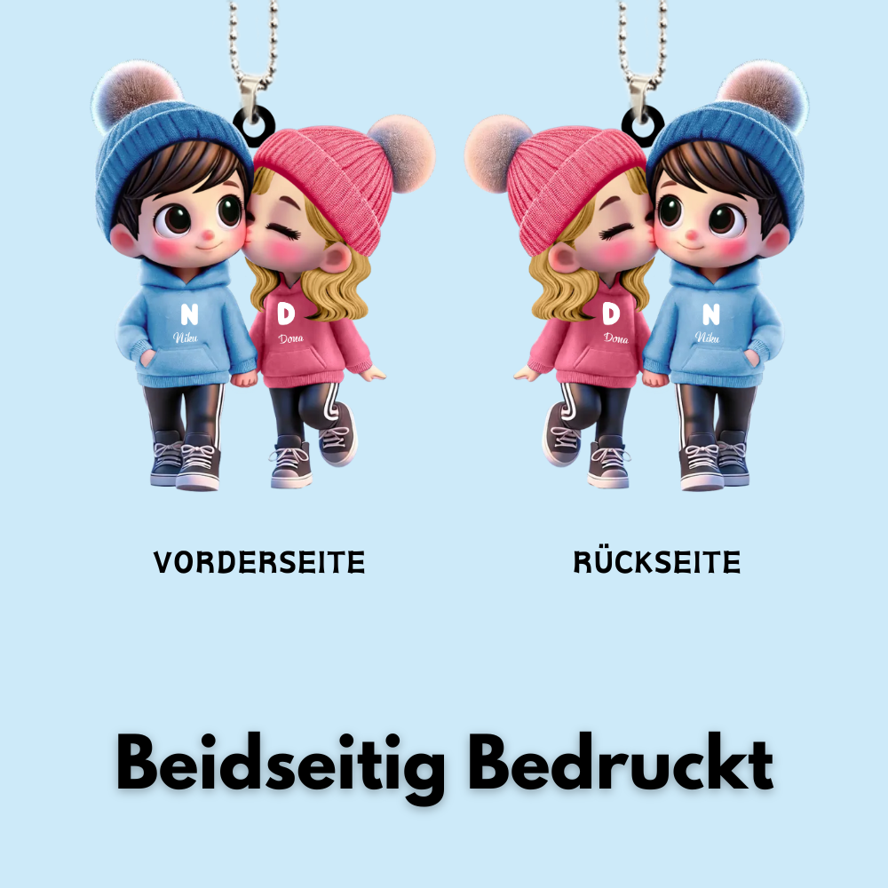 Süßes Paar-Personalisierter Autoanhänger
