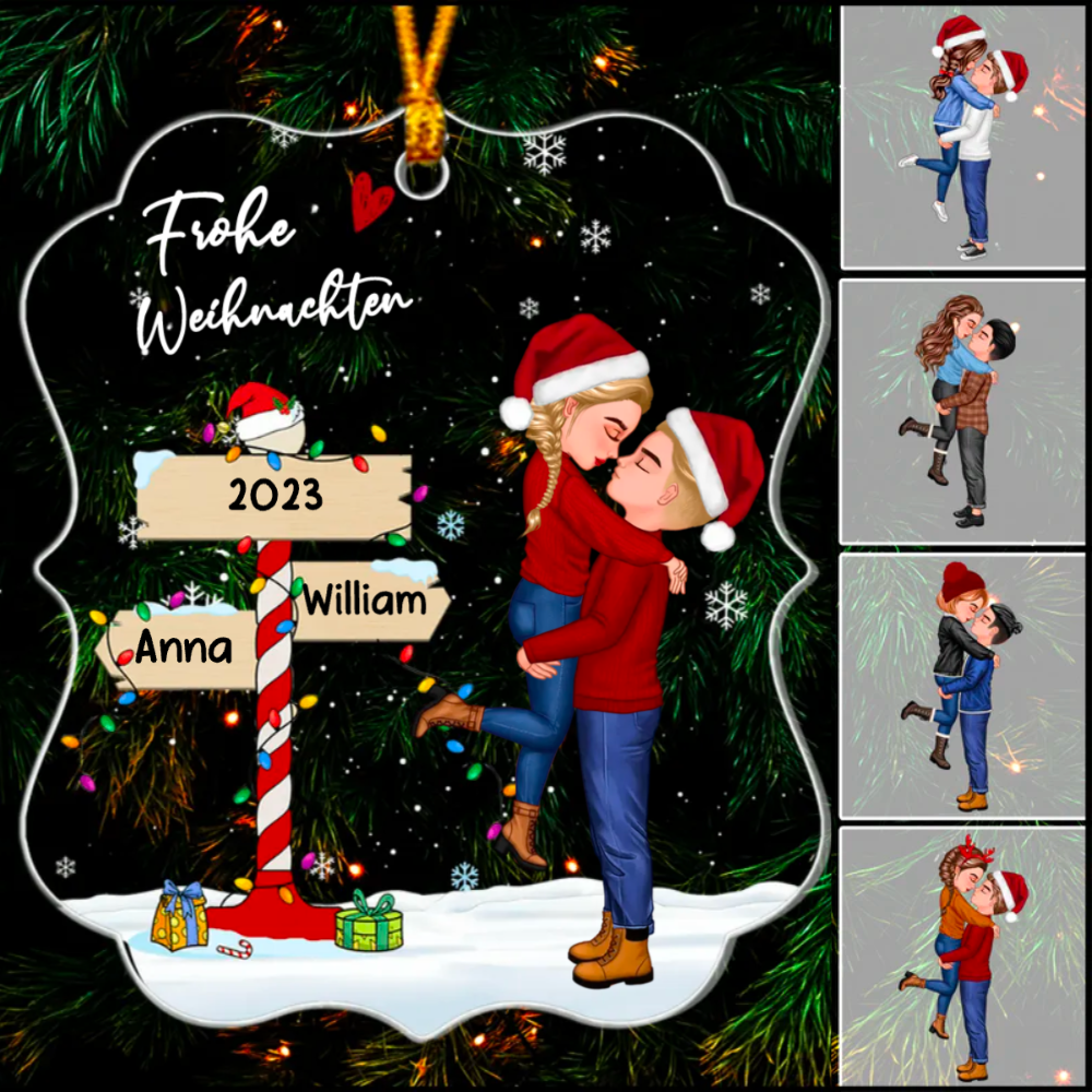 Personalisiertes Weihnachtsornament Für Katzenliebhaber - Keramik-Kugel Mit Individuellem Namen