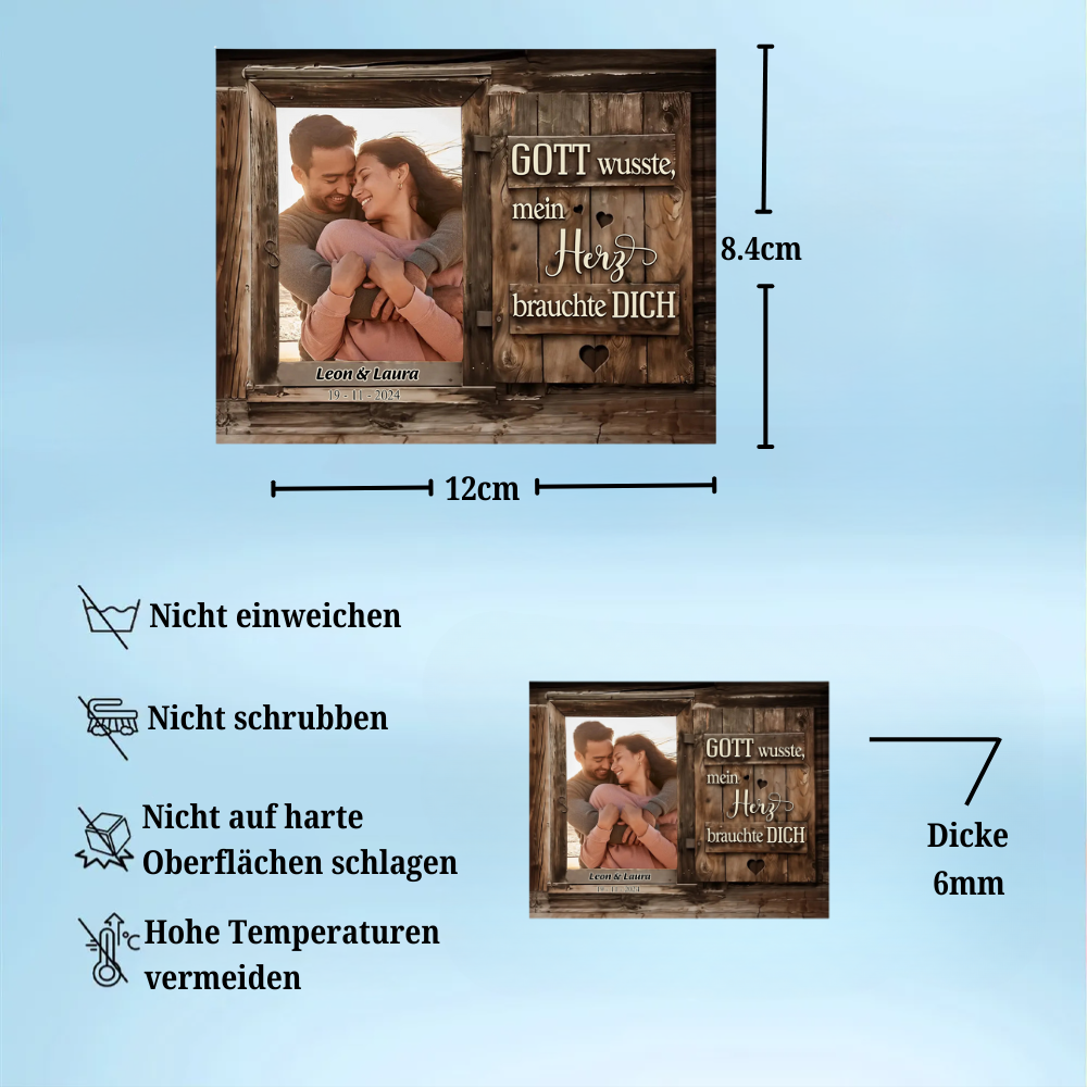 Bilderrahmen-Personalisiertes Sonnenblendenclip mit Foto Geschenk für Paare