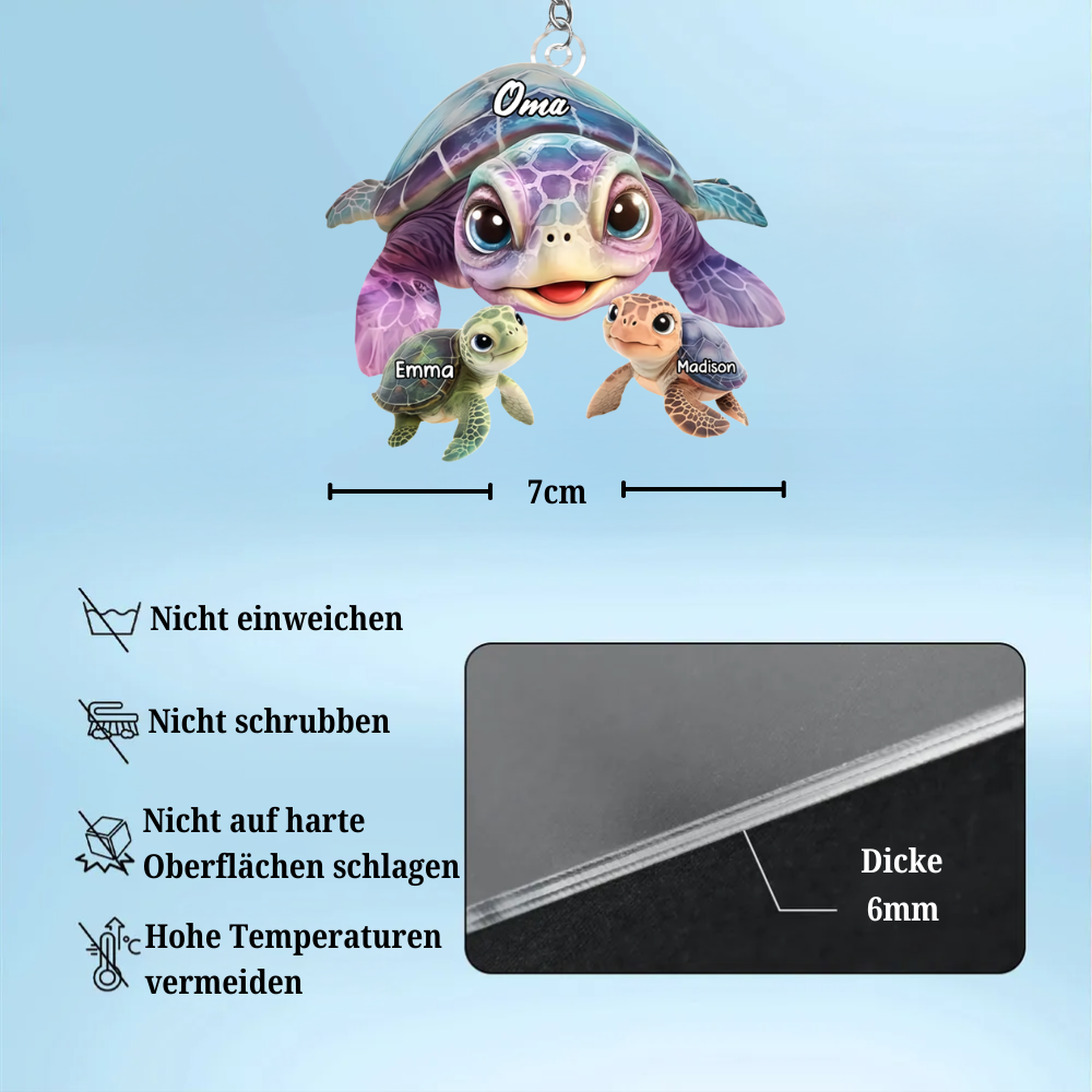 Acryl-Schlüsselanhänger mit Meeresschildkröten Geschenk für Oma