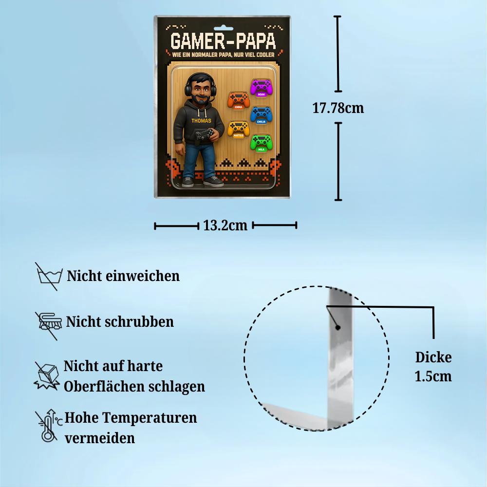 Gamer Papa-Personalisiertes Acrylblock