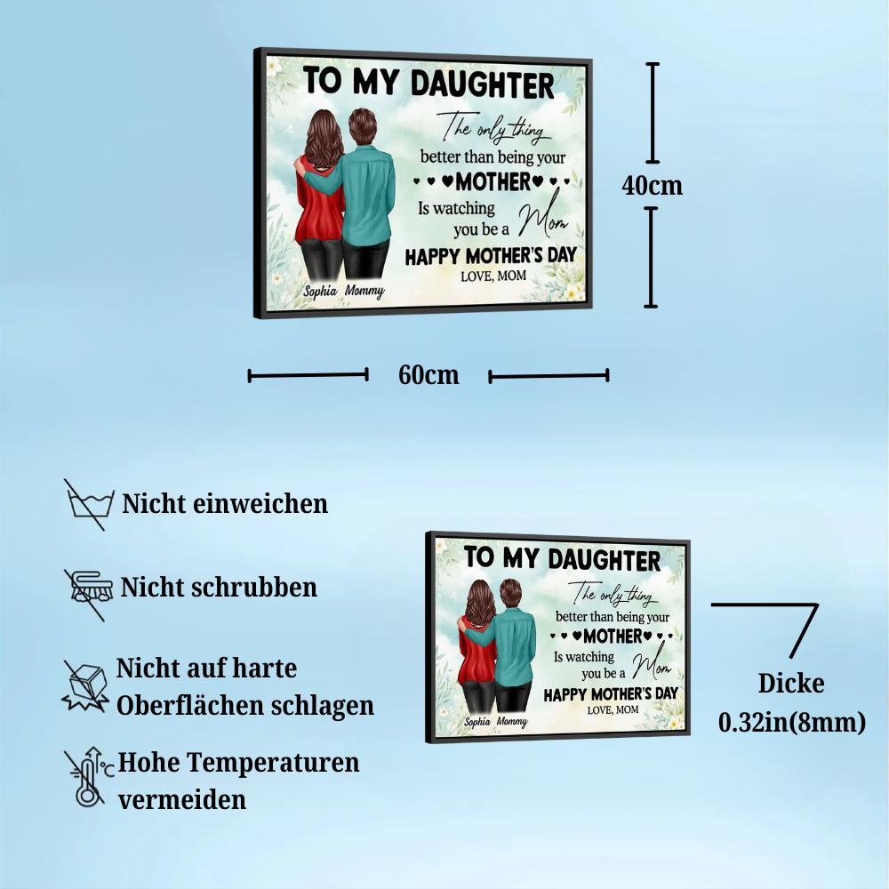 An meine Tochter/Schwiegertochter – Personalisiertes Wandbild Poster