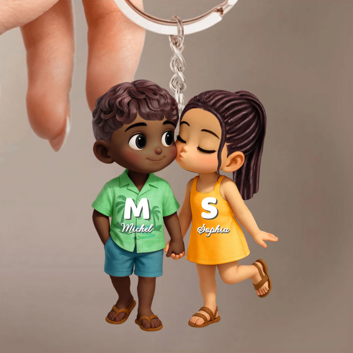 Sommer Paare-Personalisierter Acryl-Schlüsselanhänger Geschenke für Verliebte