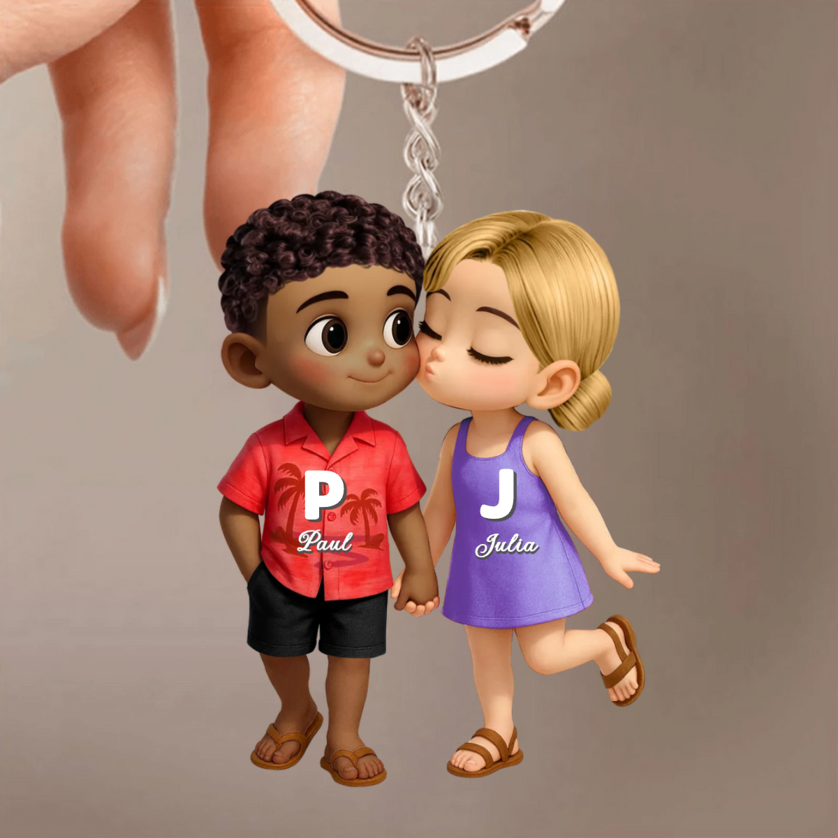 Sommer Paare-Personalisierter Acryl-Schlüsselanhänger Geschenke für Verliebte