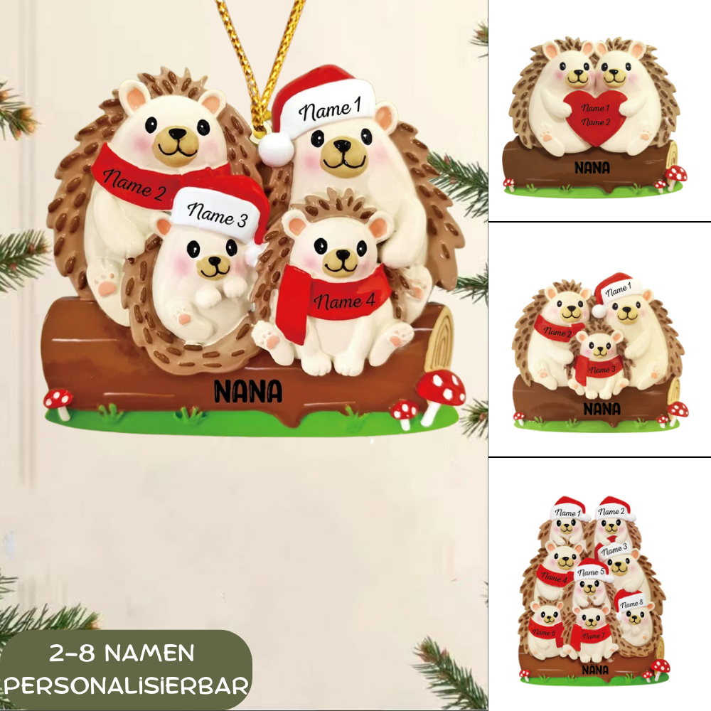 Igel Familie-Weihnachtsschmuck