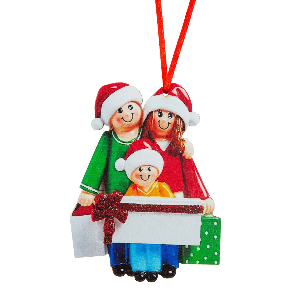 Weihnachtsschmuck Familie mit Geschenke mit Geschenke 3-5 Namen