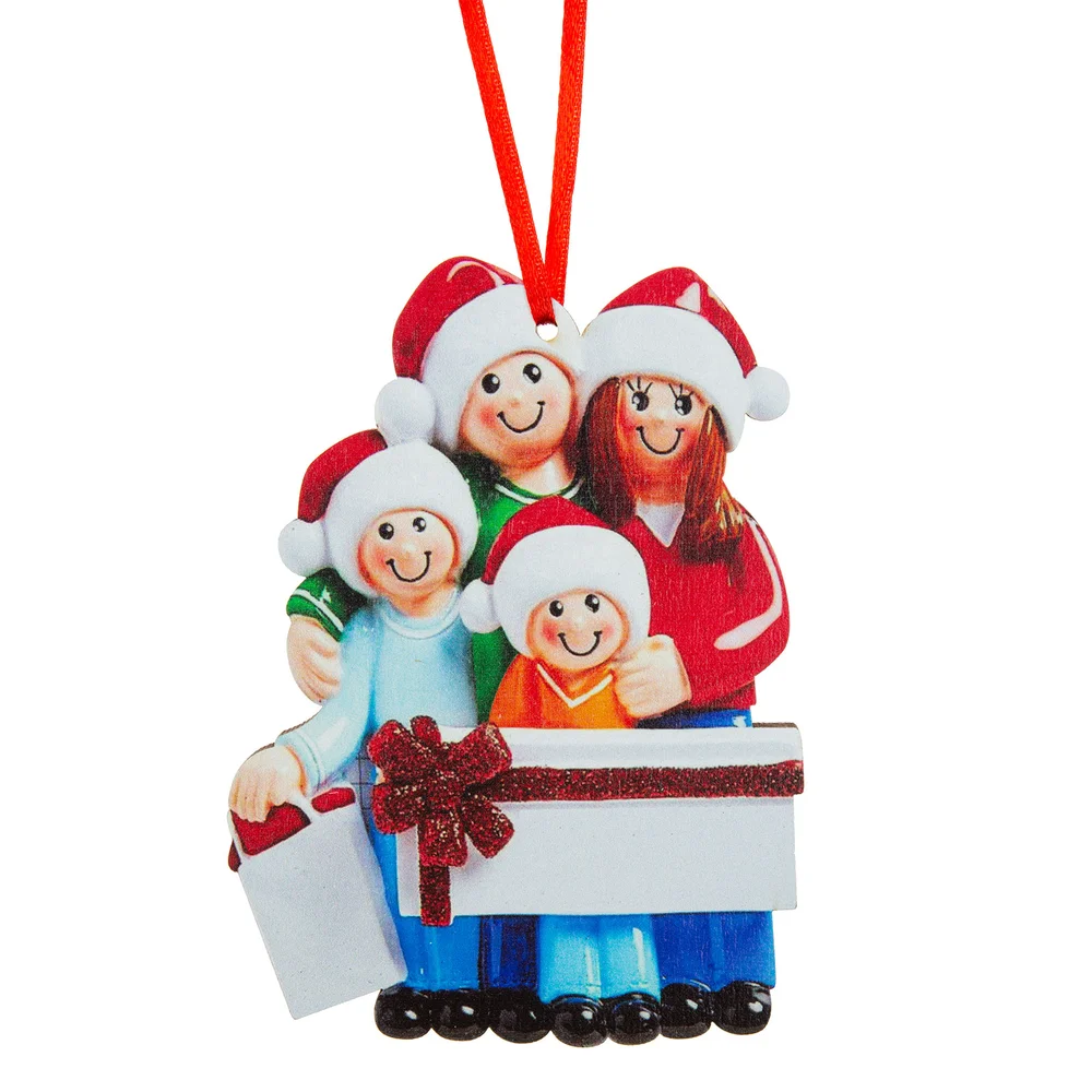 Weihnachtsschmuck Familie mit Geschenke mit Geschenke 3-5 Namen