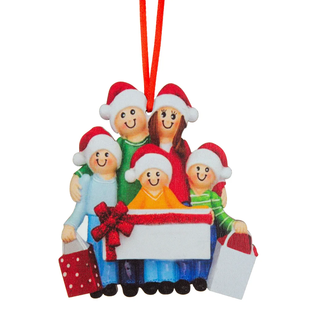 Weihnachtsschmuck Familie mit Geschenke mit Geschenke 3-5 Namen