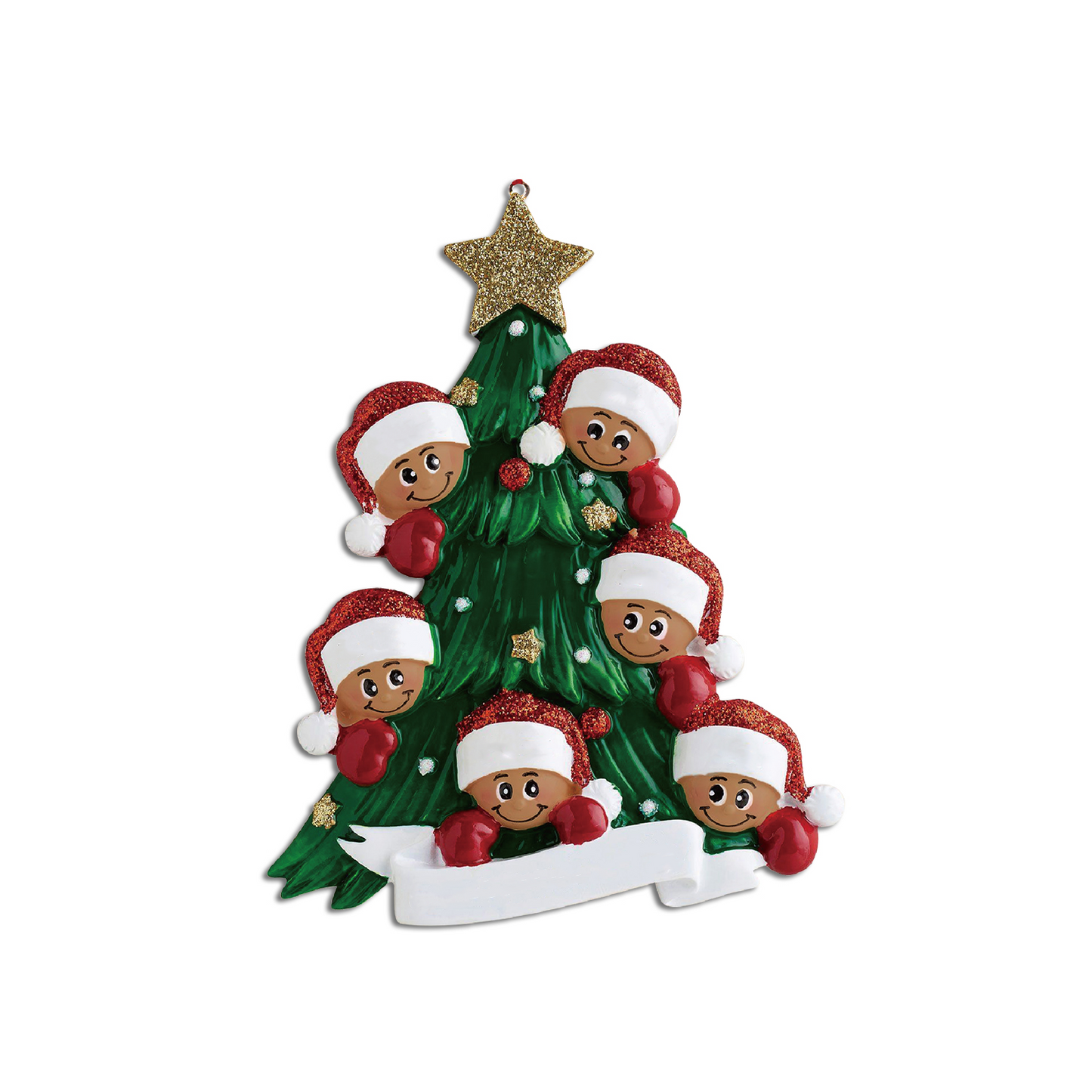 Weihnachtsschmuck Tannenbaum mit Gesichter 2-8 Namen