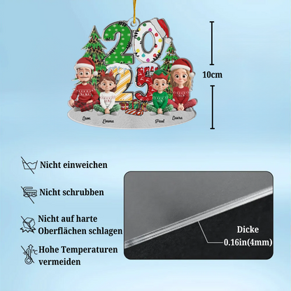 2025 Personalisierter Christbaumanhänger mit Familie Acrylornament