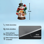 Personalisierter Christbaumschmuck mit Foto-Acryl-Foto-Ornament mit Schneemann