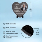 Personalisierte Schieferplakette mit Foto – Trauergeschenk