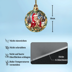 Chrisitbaumschmuck mit Blumenmuster Foto-Ornament für Familie