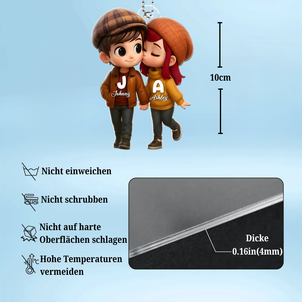 Herbst-Pärchen Personalisierter Acryl-anhänger mit Namen Geschenk für Paar