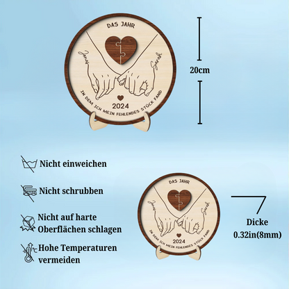 Mein Fehlendes Stück-Personalisierte Holztafel Geschenk für Paar