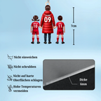Fußballmama und Kinder- Acrylschlüsselanhänger mit Trikots und Namen