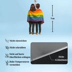 Regenbogenfahne-Personalisierter Schlüsselanhänger mit 2 Figuren für LGBT-Paar