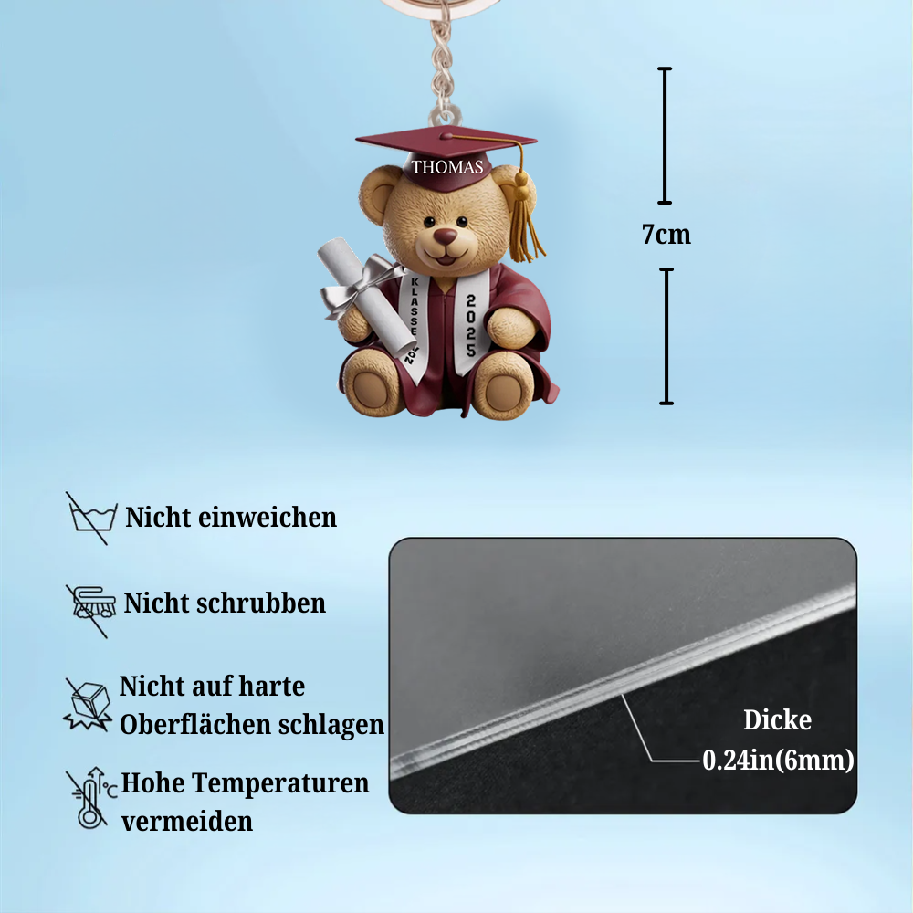 Bär-Personalisierter Schlüsselanhänger zur Abschlussfeier