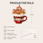 Personalisierter Acryl-Weihnachtsanhänger – Lebkuchenfamilie mit Namen