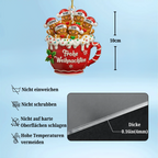 Lebkuchenmann Acryl-Weihnachtsanhänger mit Namen und Text