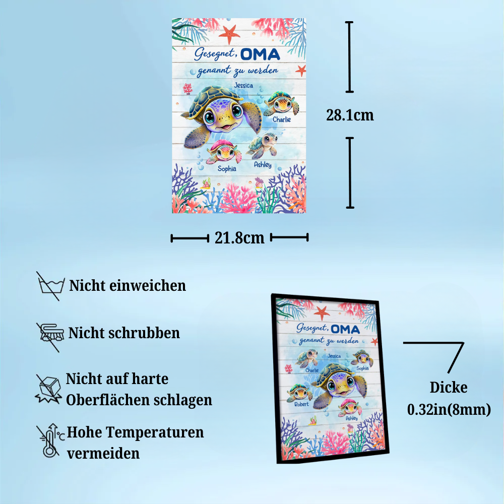 Gesegnet...genannt zu werden-Personalisiertes Poster mit Rahmen