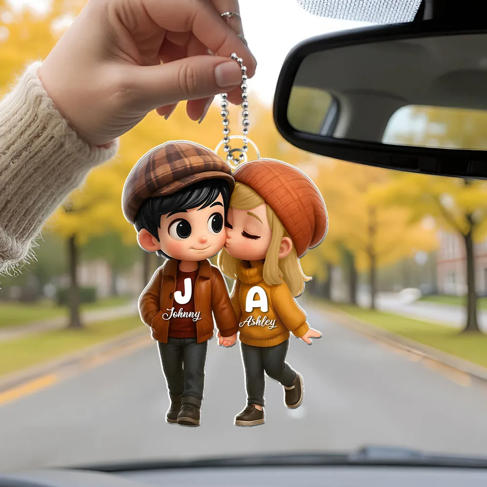 Herbst-Pärchen Personalisierter Acryl-anhänger mit Namen Geschenk für Paar