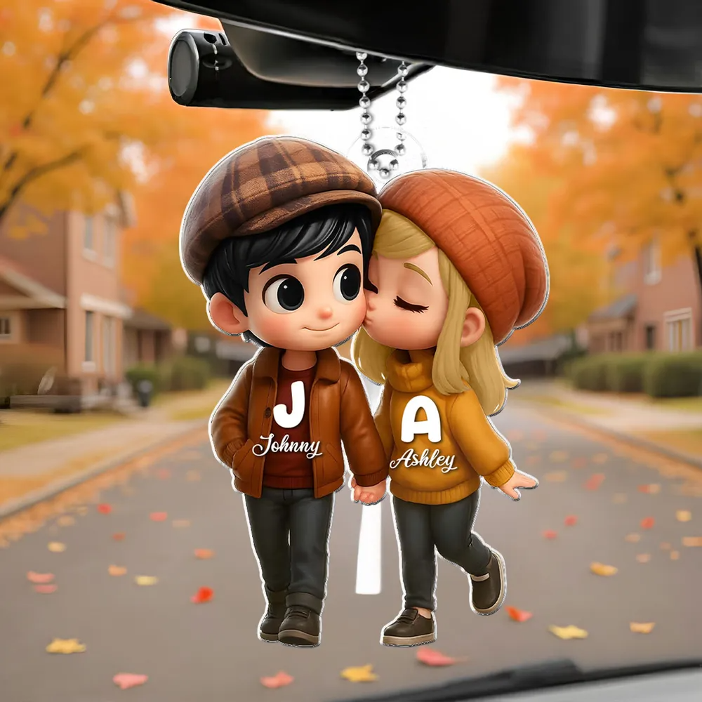 Herbst-Pärchen Personalisierter Acryl-anhänger mit Namen Geschenk für Paar