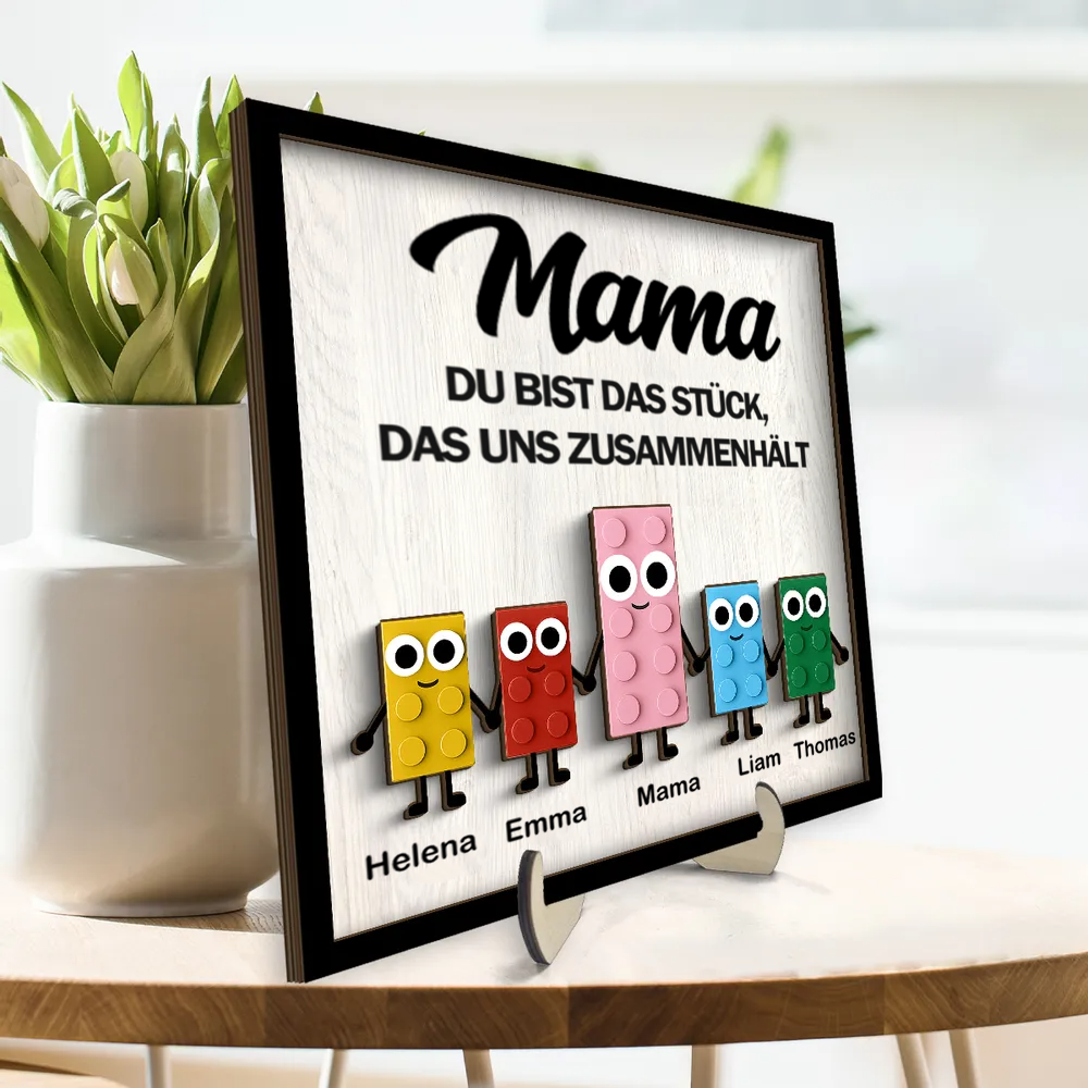 Süße Puzzle-Personalisierte Holztafel mit 2 Schichten