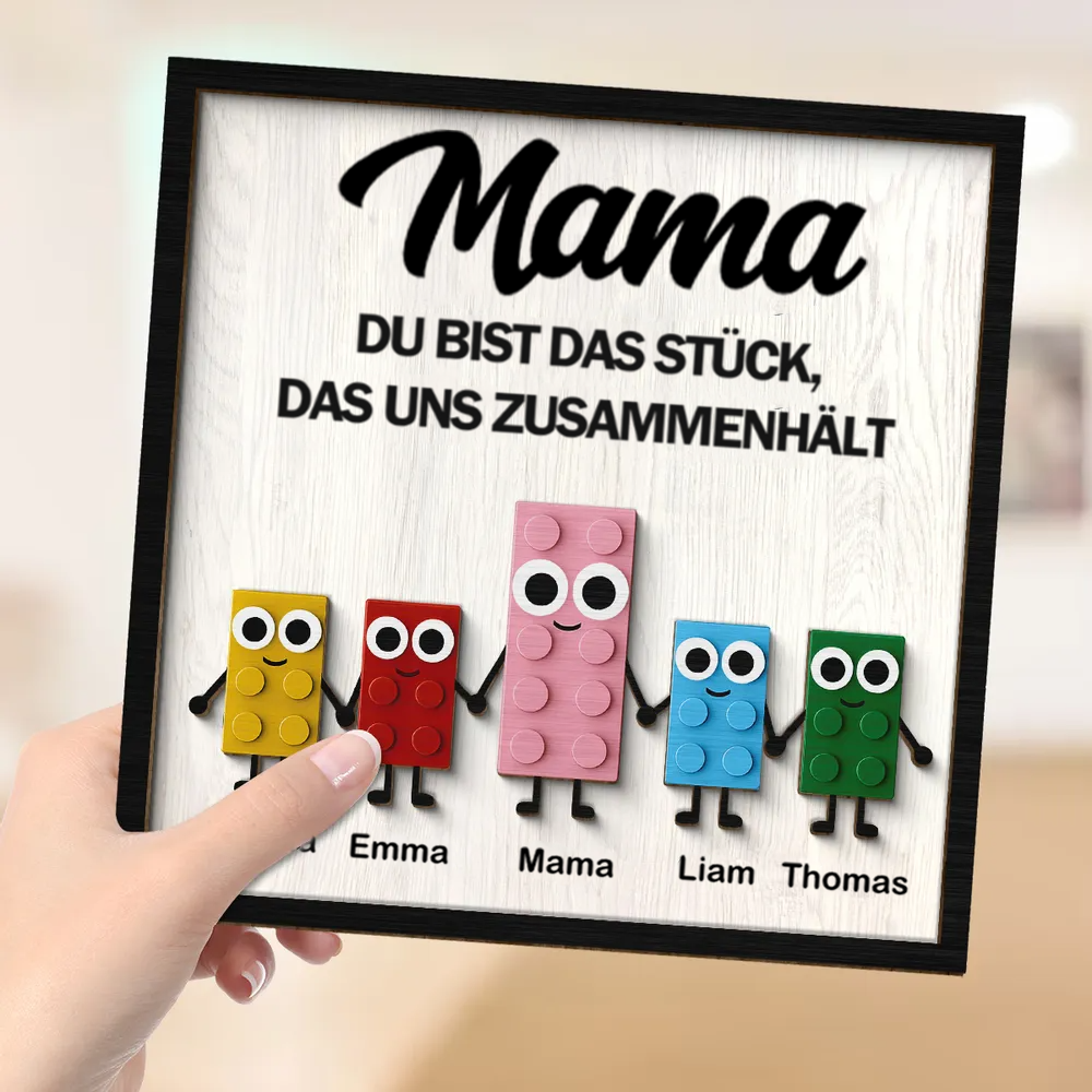 Süße Puzzle-Personalisierte Holztafel mit 2 Schichten