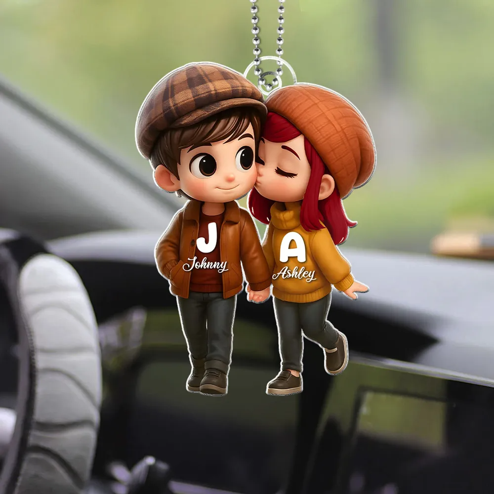 Herbst-Pärchen Personalisierter Acryl-anhänger mit Namen Geschenk für Paar