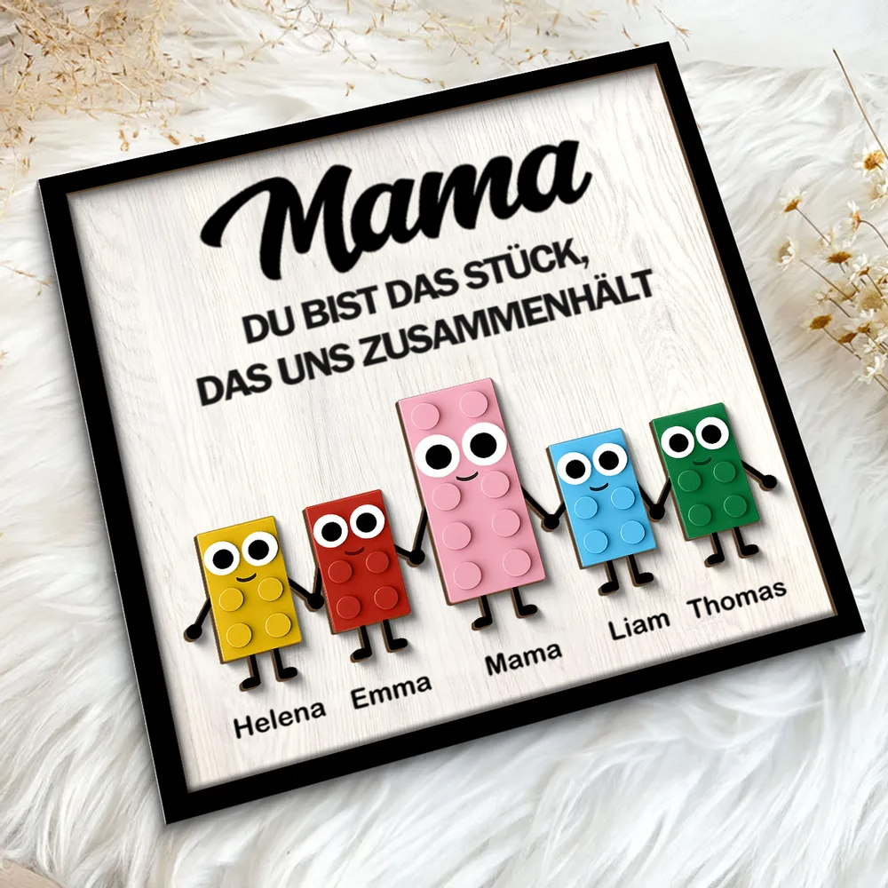 Süße Puzzle-Personalisierte Holztafel mit 2 Schichten