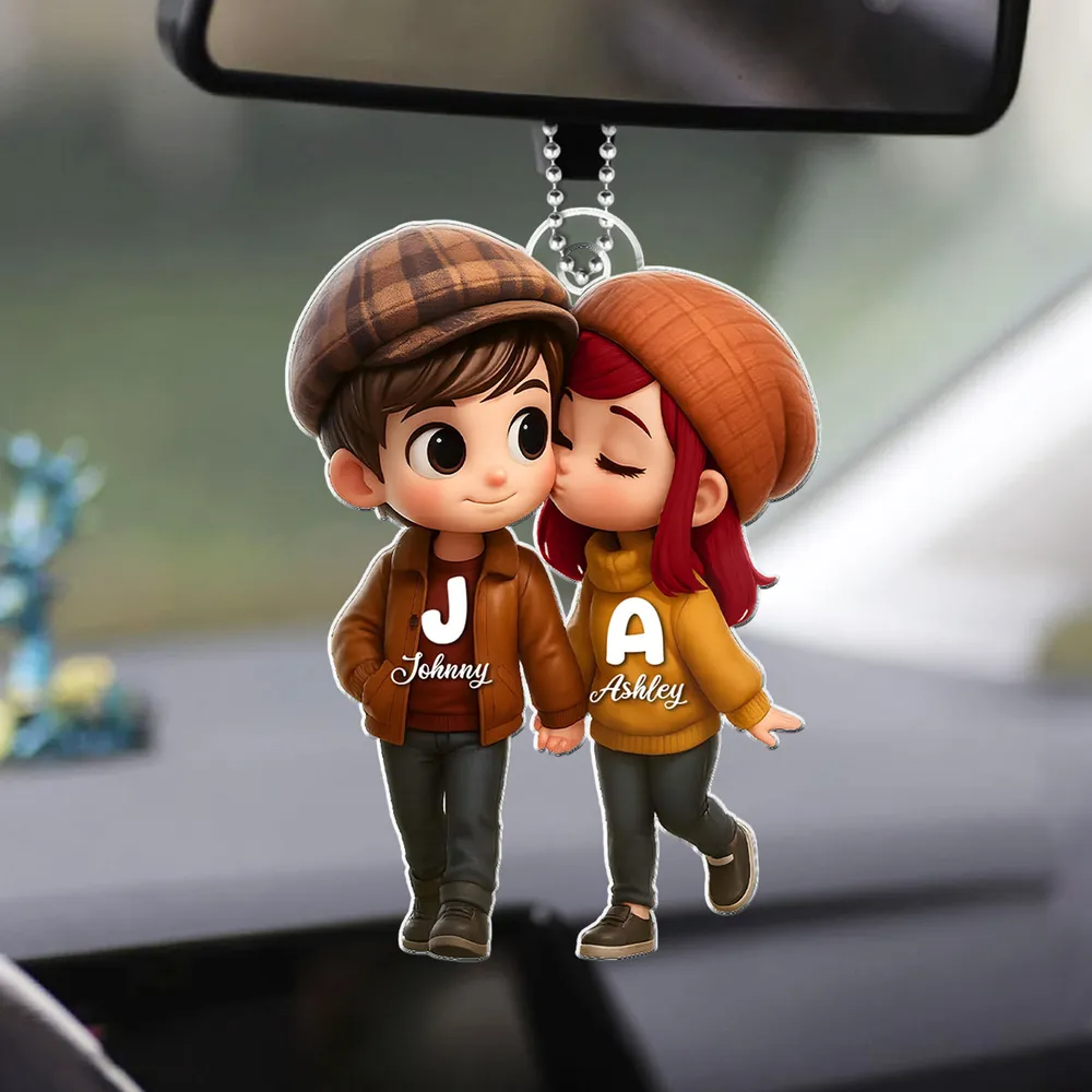 Herbst-Pärchen Personalisierter Acryl-anhänger mit Namen Geschenk für Paar