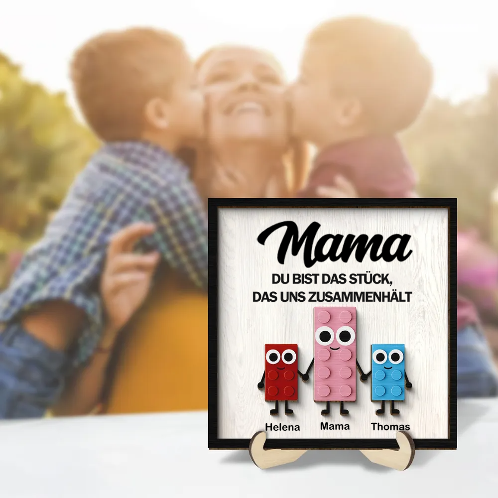 Süße Puzzle-Personalisierte Holztafel mit 2 Schichten