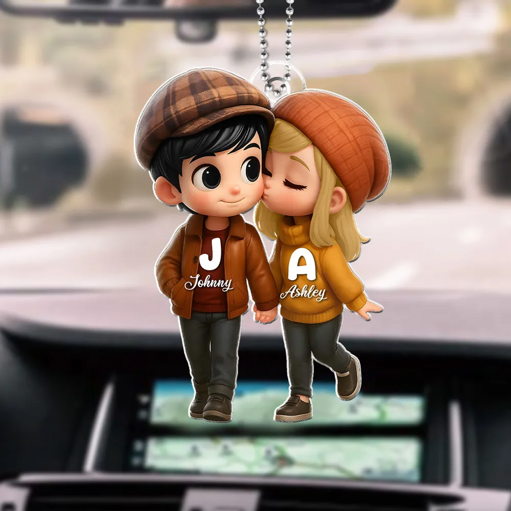Herbst-Pärchen Personalisierter Acryl-anhänger mit Namen Geschenk für Paar