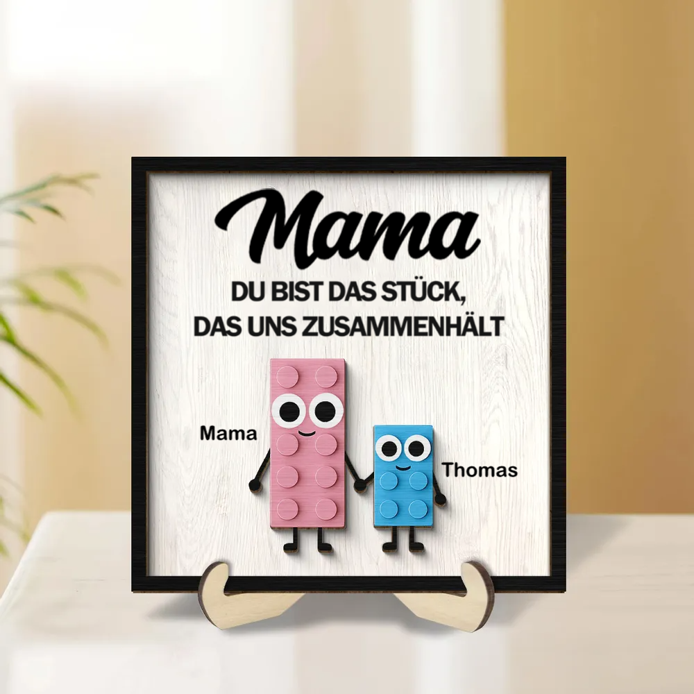 Süße Puzzle-Personalisierte Holztafel mit 2 Schichten