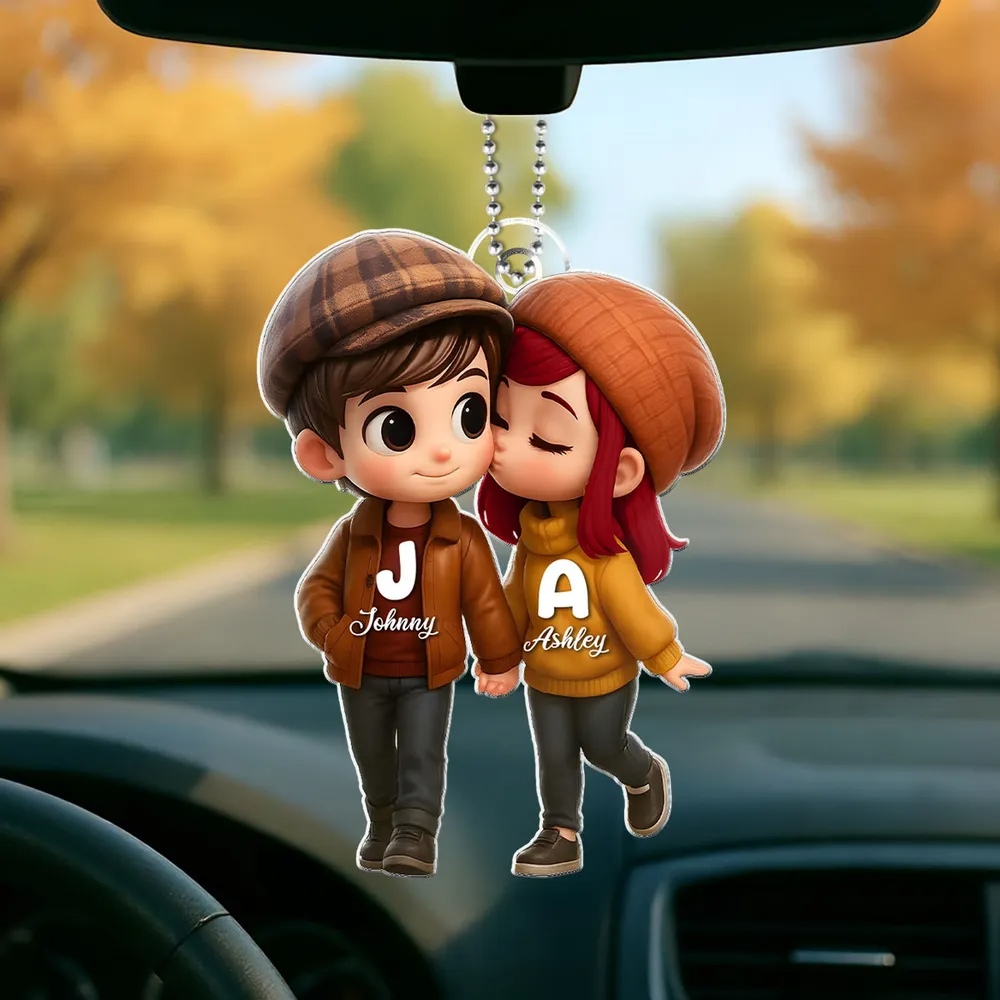 Herbst-Pärchen Personalisierter Acryl-anhänger mit Namen Geschenk für Paar