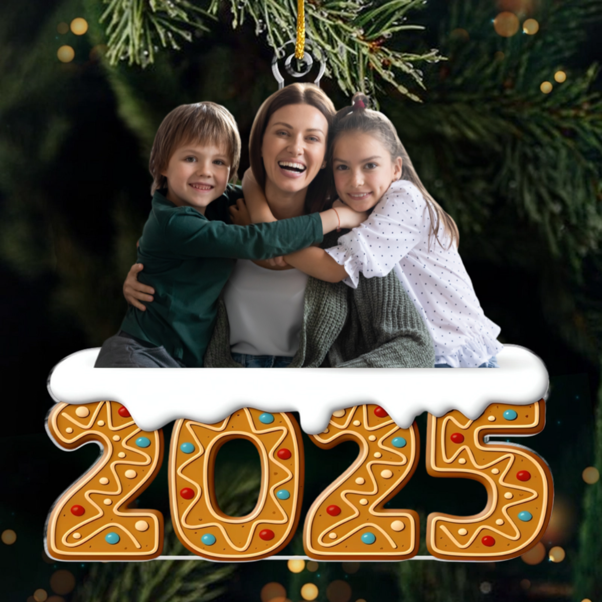 2025 Foto-Acrylornament Personalisierter Christbaumschmuck mit Foto
