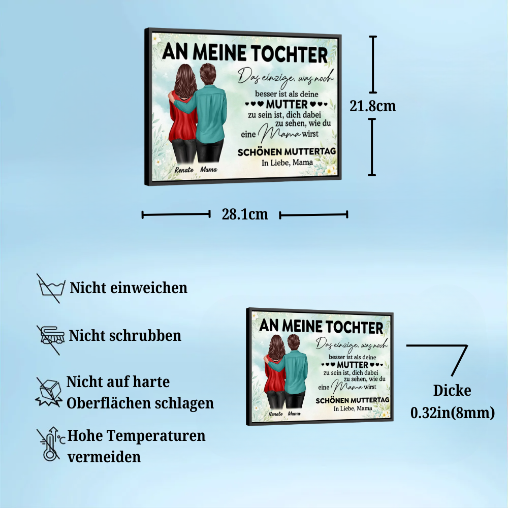 An meine Tochter/Schwiegertochter – Personalisiertes Wandbild Poster