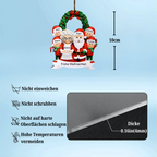 Personalisierte Weihnachtsdekoration mit 3- 9 Namen Weihnachtsmann und Frau Claus Aus hochwertigem Acryl
