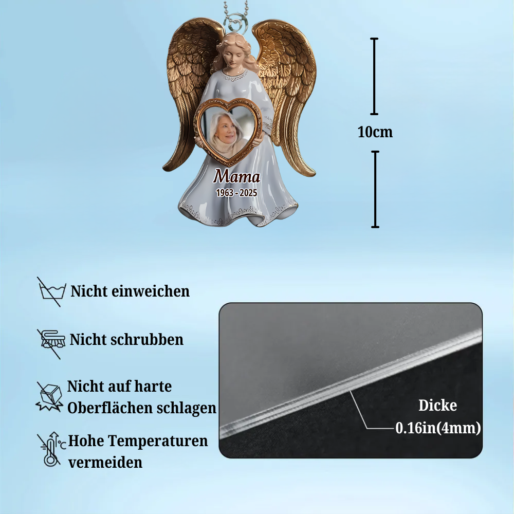 Engelsflügel-Personalisierter Acrylanhänger mit Foto
