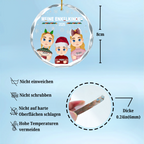Personalisierter Glasanhänger mit 1-10 Kinder Christbaumschmuck für Oma und Opa