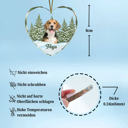 Herzornament mit Foto Personalisierter Christbaumschmuck