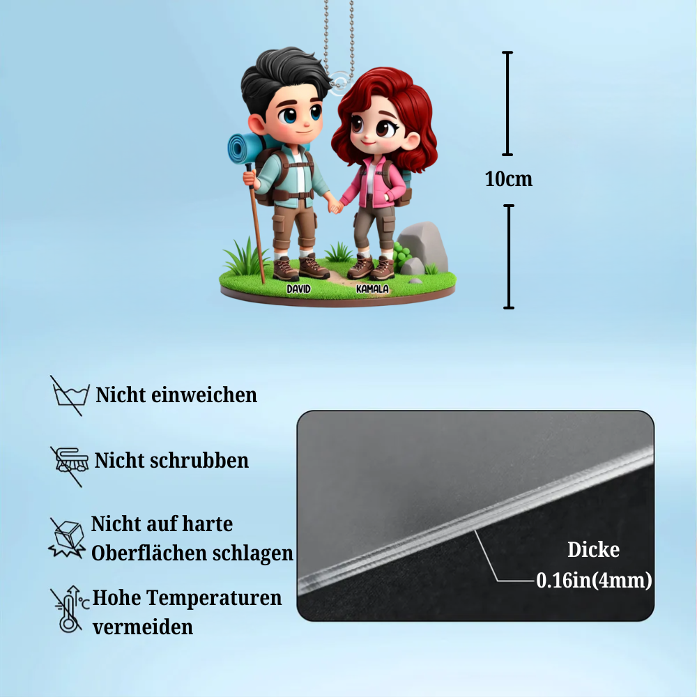 Camping-Paar Acrylanhänger mit Namen Geschenk für Paar