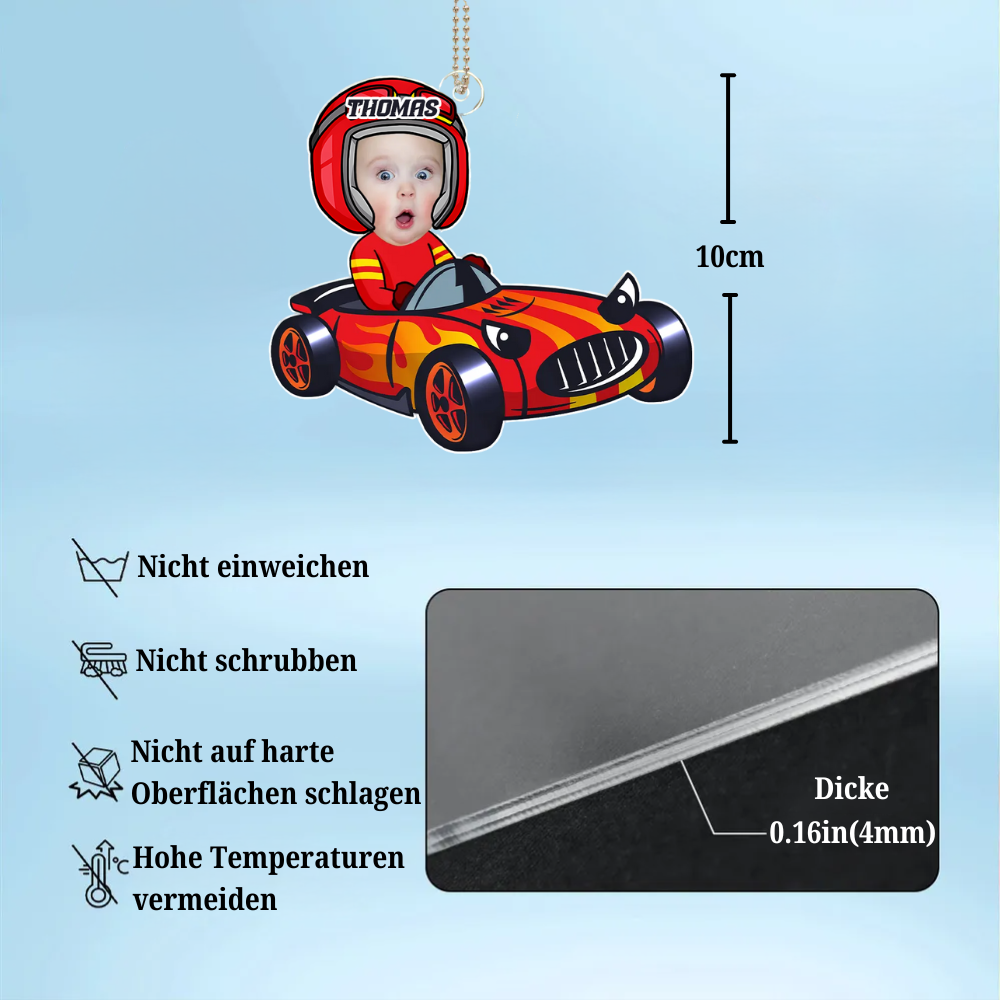 Baby-Rennfahrer Acryl-Foto-Ornament