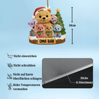 Personalisiertes Acryl-Ornament Christbaumschmuck mit Bärenmotiv Geschenk für Oma