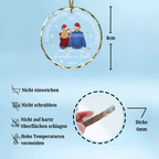 Unser Erstes Weihnachten als Familie zu...Personalisierter Glasornament Christbaumschmuck mit Baby, Hund und Katze